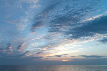 Naklejka na ściany i meble View of the clouds during sunrise