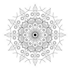 Creative Beautiful Line Art Mandala 