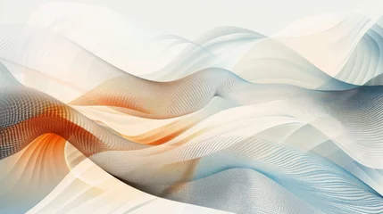 Fototapeten Elegant abstract background with dynamic wave patterns in neutral colors © Michael