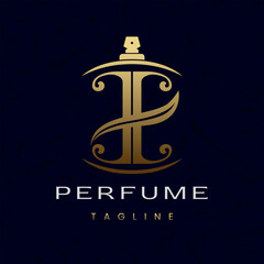 Letter I Perfume Logo Design, Elegant Luxury Scent Initial Logo