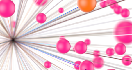Gene lines and nodes, biological gene structure, 3d rendering.