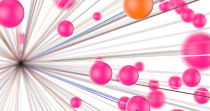 Gene lines and nodes, biological gene structure, 3d rendering.