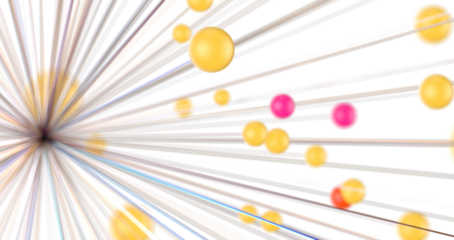 Gene lines and nodes, biological gene structure, 3d rendering.