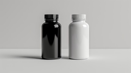 Realistic 3d Rendering Supplement Jar Mockup Design