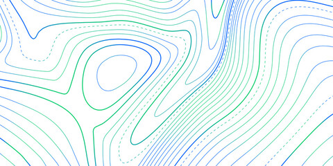 Blue-green cartographic pattern for web design, covers, presentations. Abstract lines resembling...