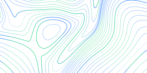 Blue-green cartographic pattern for web design, covers, presentations. Abstract lines resembling cartographic pattern. White background