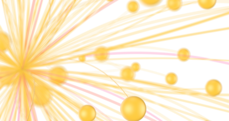 Gene lines and nodes, biological gene structure, 3d rendering.