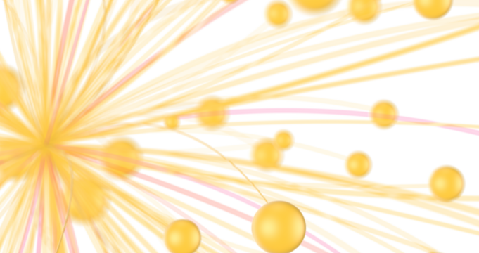 Gene lines and nodes, biological gene structure, 3d rendering.