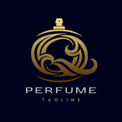 Letter Q Perfume Logo Design, Elegant Luxury Scent Initial Logo