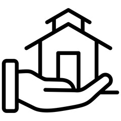 real estate and building outline icons