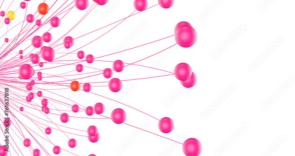 Aufkleber Abstract digital background of points and lines. Glowing plexus. Big data. Network or connection.