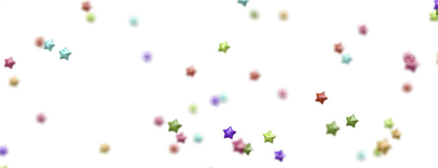Celestial Splendor Unveiled: 3D Colorful Stars Rain Illustration Enchants - 761638680