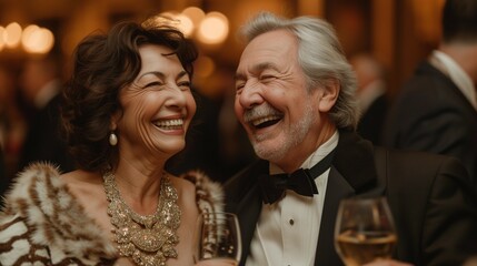 Opulent Connection: Gala Attendees Sharing a Moment, generative ai