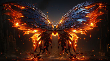 Huge wings covered with flickering scales, with burning eyes, sparkling like precious stones