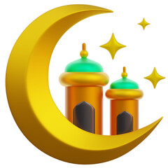 Moon Ramadan 3D icon