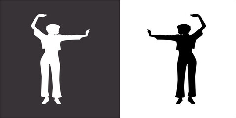 IIlustration Vector graphics of dance dance icon