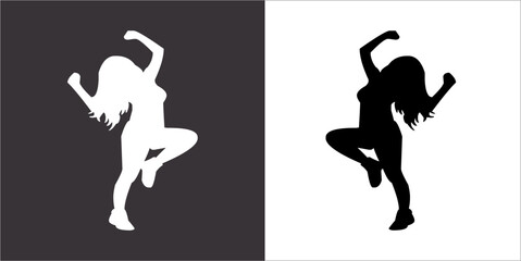 Fototapeta premium IIlustration Vector graphics of dance dance icon