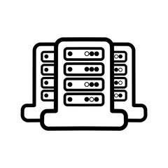 server data icon, eps vector illustration