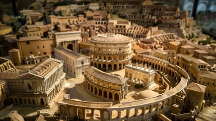 model of the ancient roman coliseum