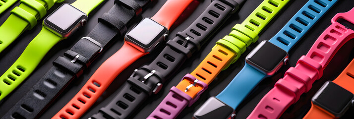 Assorted Apple iWatch Bands: Celebrating Diversity in Style and Functionality - obrazy, fototapety, plakaty
