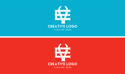 elegant vintage monogram initial letter EV with crown logo vector, VE Creative Lettering Logo Vector Illustration