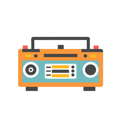 Boombox Flaticon 2D Logo | No Background