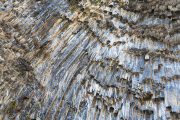 Basalt columns in Garni Gorge, Armenia