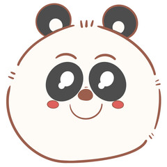 Hand drawn panda doodles for kids.
