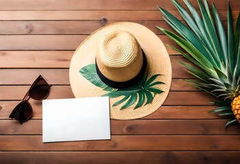 summer hat on the beach