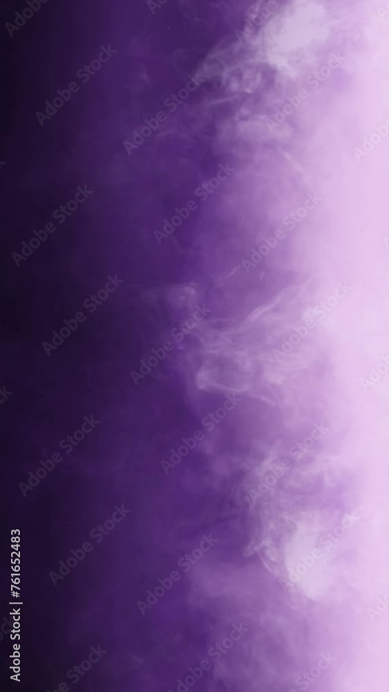Wall mural vertical purple haze blowing smoke 4k loop features fog and smoke flowing from the right of the scre