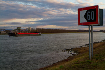 The Rhine near Drusenheim in Alasace