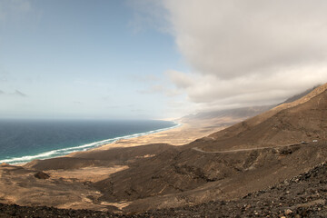View Of Cofete Beach Valley In Fuerteventura