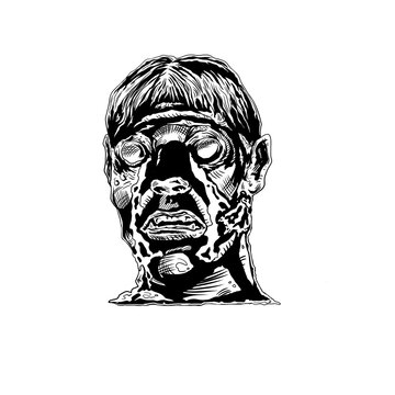 zombie head sticker image.
