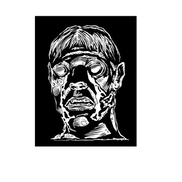 zombie head sticker image.