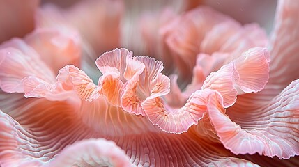 Ramaria sppmushroom coral on a soft pastel colored background, creating a serene and delicate scene