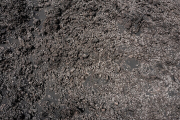 View of the lava field and chaotic volcanic formations from above, Lanzarote, Canary Island