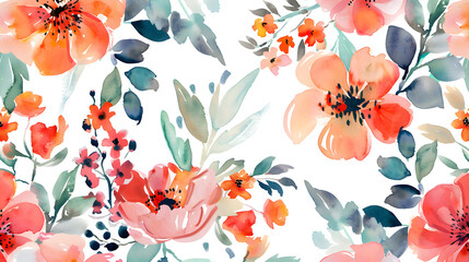 Seamless Botanical Watercolor Design
