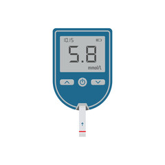 Glucometer. Medical Equipment for diabetes diagnosis. Blood glucose meter level test