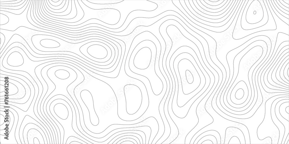 Poster Abstract wavy line paper cut with Topographic canyon geometric map relief texture with curve. Modern design with White topographic wavy pattern design. Texture Imitation of geographical map shades