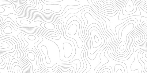 Abstract wavy line paper cut with Topographic canyon geometric map relief texture with curve. Modern design with White topographic wavy pattern design. Texture Imitation of geographical map shades - obrazy, fototapety, plakaty