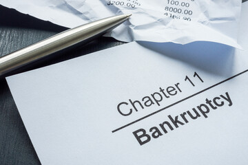 Chapter 11 bankruptcy and crumpled financial statement.
