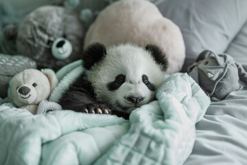 Fuzzy Feelings: Gentle Panda Retreat