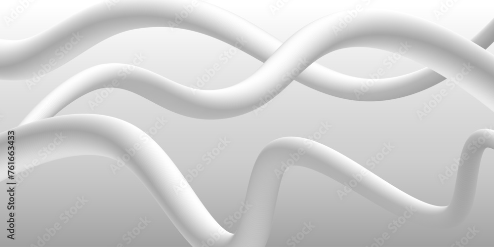 Aufkleber Realistic white 3d abstract background with different shapes. 3D background for your design