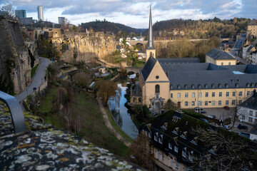 Fototapeta na wymiar The Grund ans the Alzette river- Luxembourg 