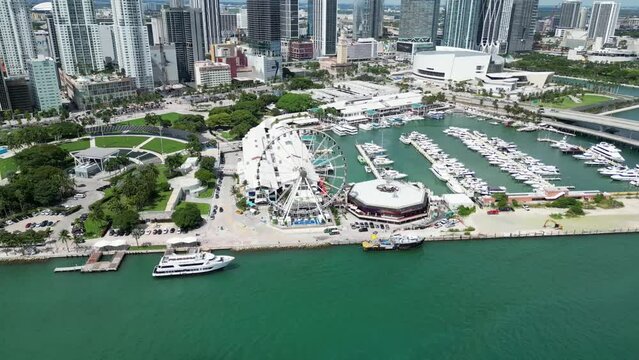 Aerial View Of Bayside Marketplace, Miami