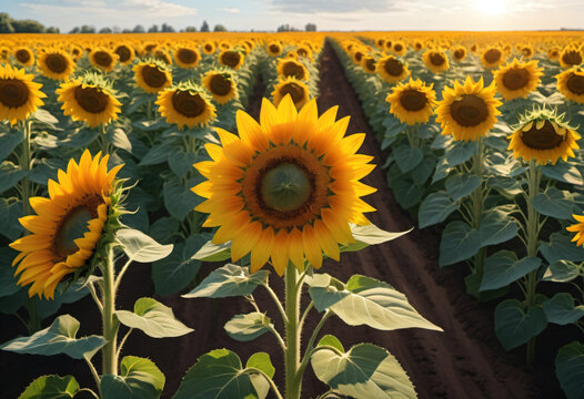 Photo of sunflower garden
