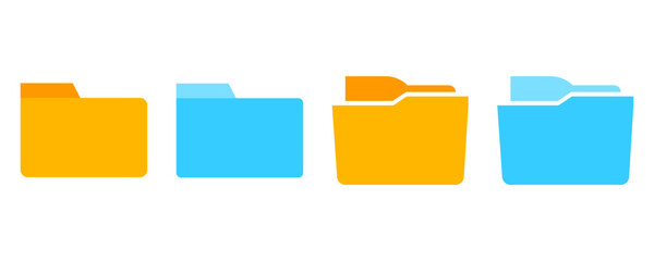 Folder icon. File and document element set background vector ilustration.