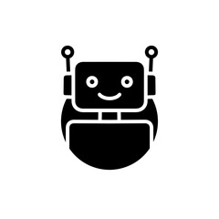 Bot line icon. Vector symbol in trendy flat style on white background. Web sing for design.