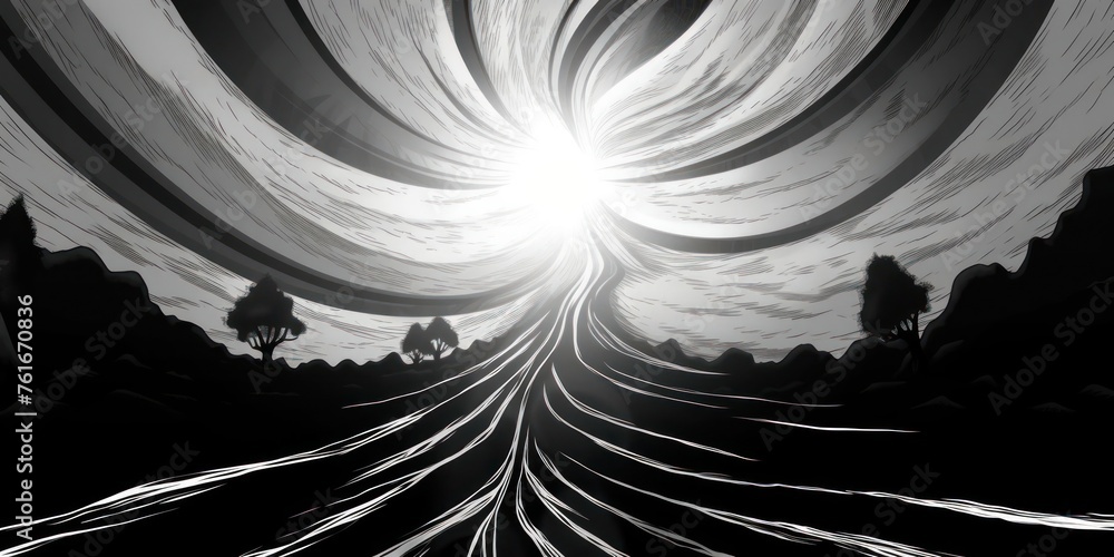 Poster enormous wave crashing generative ai