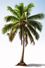 a palm tree with coconuts on top